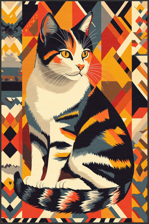 Abstract Cat Rug