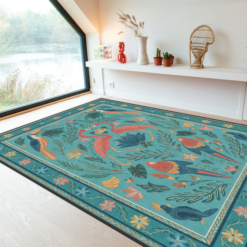 Turquoise Art Rug