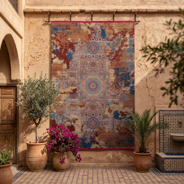 Memluk Distressed Woven Rug