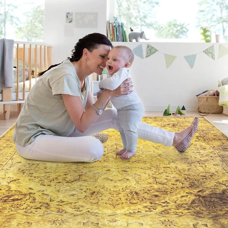 Yellow Medallion Rug