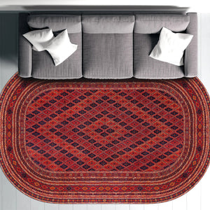 Opulent Tribal Runner Rug with Vibrant Colors and Exquisite Patterns, Perfect for a Grand Entryway