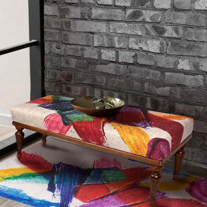 Pastel Colors Oriental Rug – Deep Red Background with Intricate Patterns