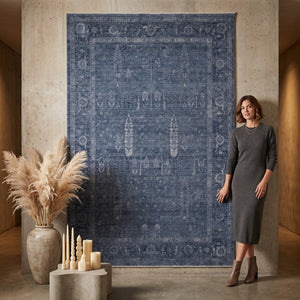 Indigo Tone Woven Rug