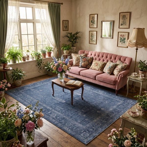 Indigo Tone Woven Rug