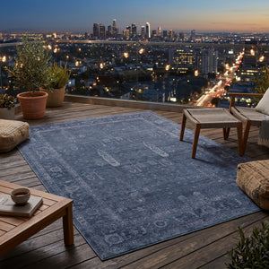 Indigo Tone Woven Rug