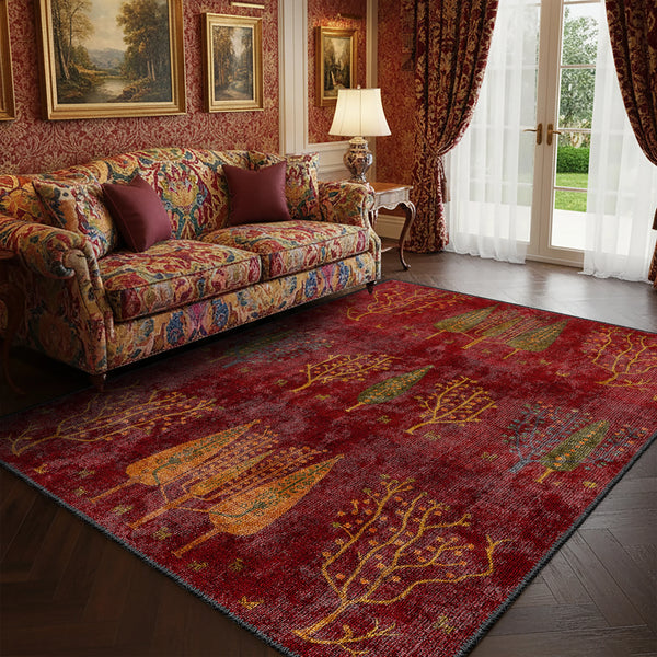 Red Tree of Life Rug - SH 368