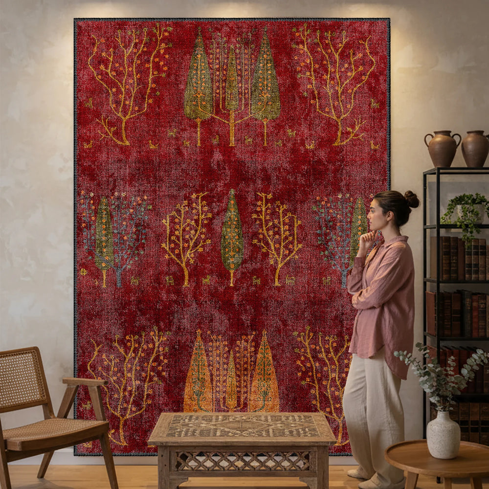 Red Tree of Life Rug - SH 368