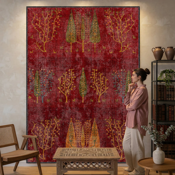 Red Tree of Life Rug - SH 368
