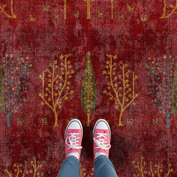 Red Tree of Life Rug - SH 368