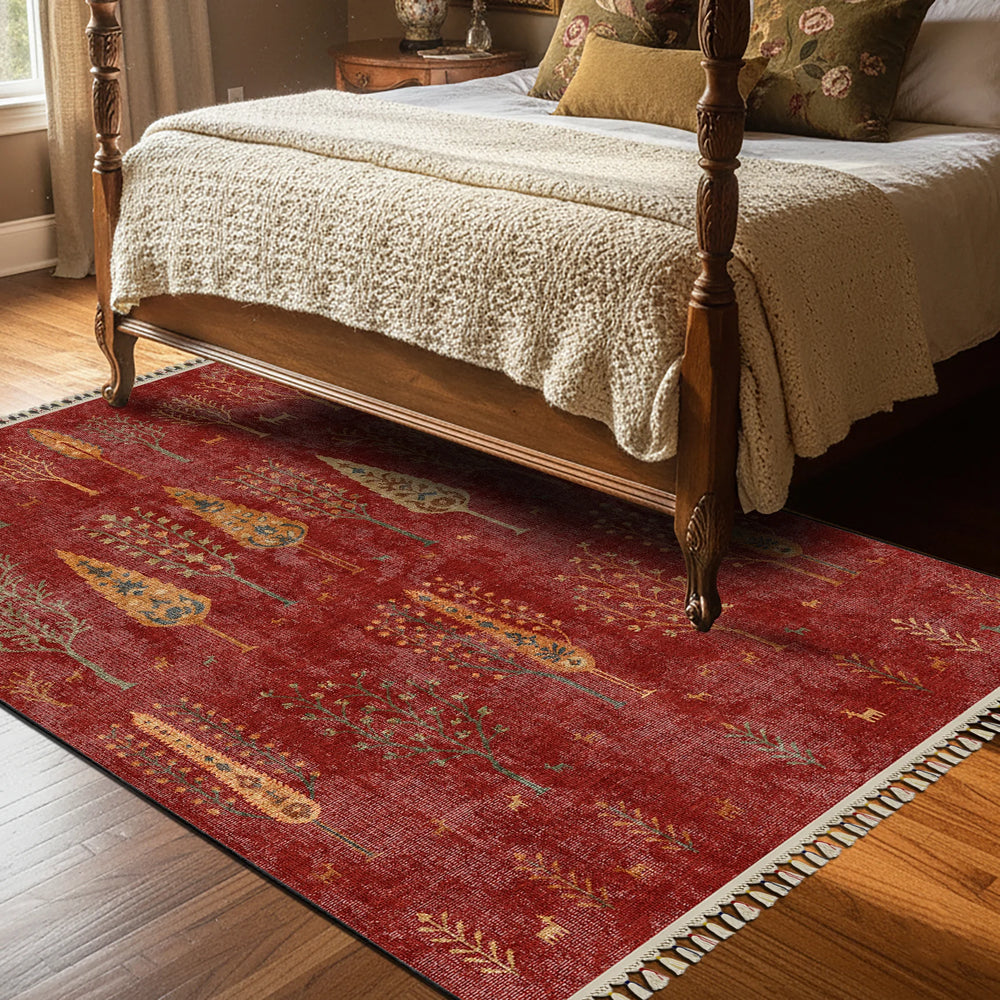 Folk Art Nature Bamboo Rug