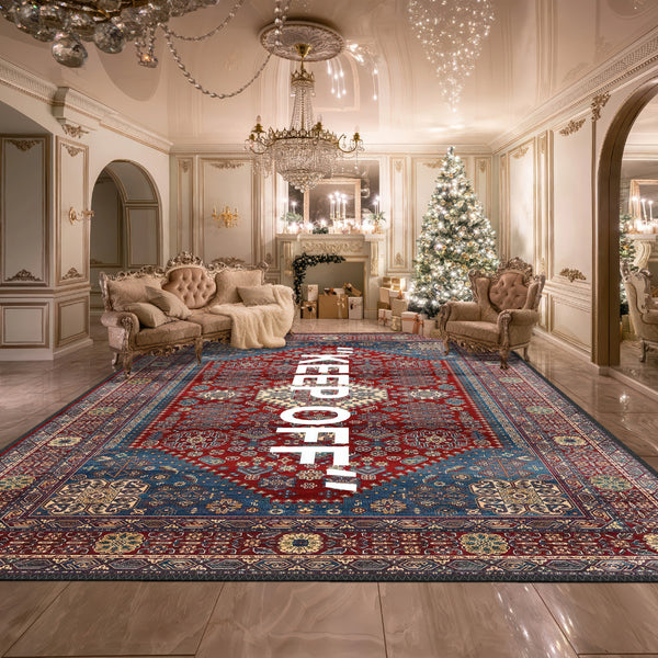 Statement Rug with 'KEEP OFF' Design – Ideal for Modern Spaces