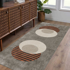 Subtle tones rug adding warmth and sophistication to a minimalist bedroom