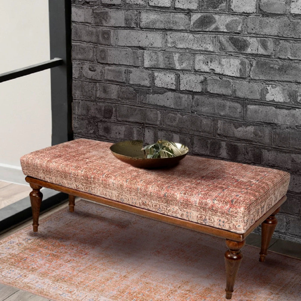 Pink Kilim Bench