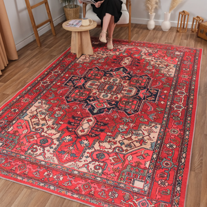 Vintage-Style Red Oriental Carpet - Luxurious Home Decor
