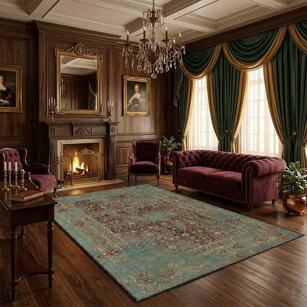 Heritage Style Green Rug