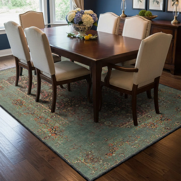 Heritage Style Green Rug