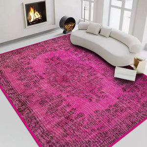 Custom-sized Vibrant Pink Rug, ideal for adding a pop of color to any room