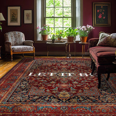 Let it Be - Oriental Art Rug displayed in a stylish living room