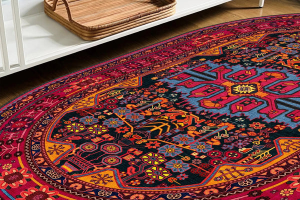 washable oval persian rug