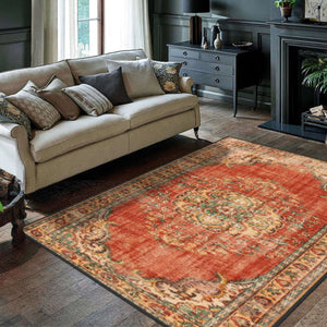 red turkish area rug