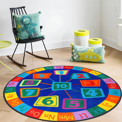 Round Educational Kids Rug- My Store